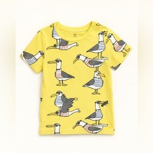 H&M Yellow T-Shirt with Seagull Design